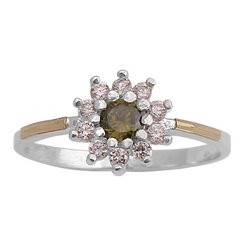 Anillo Plata y Oro Roseta Cod. 3630