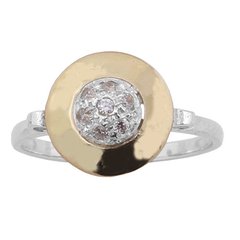 Anillo Plata y Oro BV COD. 3840