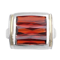 Anillos Plata y Oro, Baguettes Cod. 3964