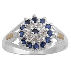 Anillo Plata y Oro Roseta Cod. 4040