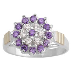 Anillo Plata y Oro Roseta Cod. 4044