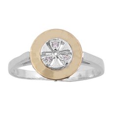 Anillo Plata y Oro BV COD. 4093