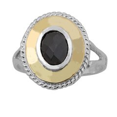 Anillo Plata y Oro BV COD. 4100