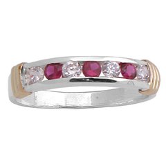 Anillo plata y oro sin fin Cod. 0717