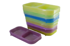 COMEDERO DOBLE RECTANGULAR CON BRILLANTINA