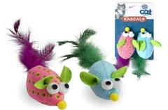 PACK 2 RATITAS CON PLUMAS 4 X 13 CM