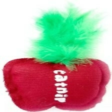 JUGUETE TIPO MANZANA CON CAT NIP 24 CM