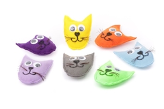 GATITO DE TELA VELLON CON CASCABEL