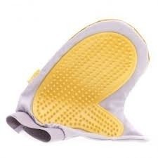 GUANTE MAGICO CEPILLO AMARILLO-BLANCO