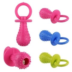 MORDILLO CHUPETE DE GOMA CON CASCABEL - comprar online