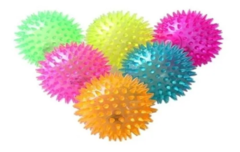 PELOTA LUMINOSA CON PUNTAS 6 CM POR UNIDAD