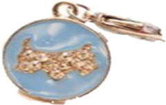 JOYA MEDALLA REDONDA C-PERRO STRASS