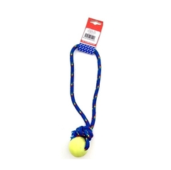 PELOTA DE GOMA CHICA SOGA ALPINA 8 MM CON LARGO 25 CM