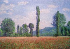 Replica - Campos de amapolas en Giverny - C. Monet 60 x 90 cm - comprar online