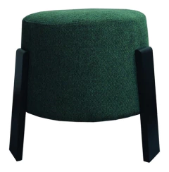 Imagen de Puff De Tela - De Diseño - Madera -cilindro- Fiaca- Premium