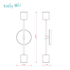 BRONS - APLIQUE DOBLE DE PARED - Vicky Oh!