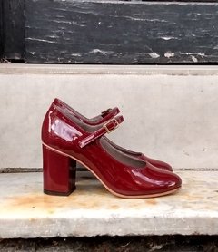 Zapato Guillermina Charol Rojo Taco 7cm - comprar online