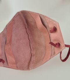 Tapaboca de cuero liso (rosa) - comprar online