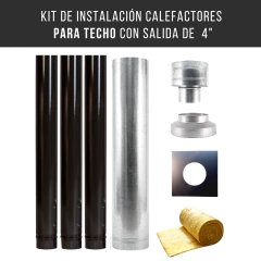 Kit básico 4" por techo Calefactores