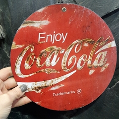 Chapa Redonda 20 cm. Enjoy Coca Cola