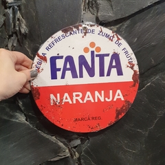 Chapa Redonda 20 cm. Fanta Naranja