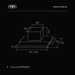 Campana Purificador Extensible | TST - Casa con Estilo