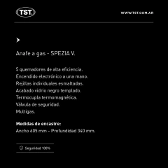 Anafe Spezia a gas 5H TST - tienda online