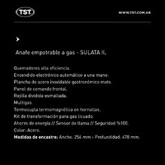 Anafe a gas Sulata 2 | TST - Casa con Estilo