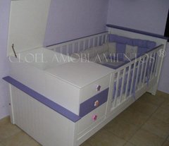 Cuna funcional TABLERO GUATAMBU - Linea madera NATURAL O LACA BLANCA FABRICACION PROPIA PREMIUM en internet