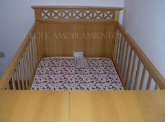 Cuna funcional TABLERO ROMANA - GUATAMBU NATURAL O LACA BLANCA. FABRICACION PROPIA PREMIUM