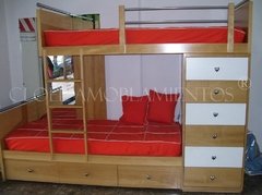 Cama desplazada EKO 2 completa c/ cama carro - Linea Madera - comprar online