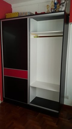 Placard 1,80 x 2,10 melamina y puertas laqueadas combinado - Cloel Muebles