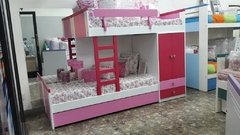 CAMAS DESPLAZADAS LINEA LACA PREMIUM . Versión Alta con Roperito . FABRICACION PROPIA