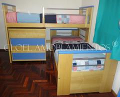 Cama Rinconera EKO - Linea Madera PREMIUM. GUATAMBU NATURAL O LACA. FABRICACION PROPIA - Cloel Muebles