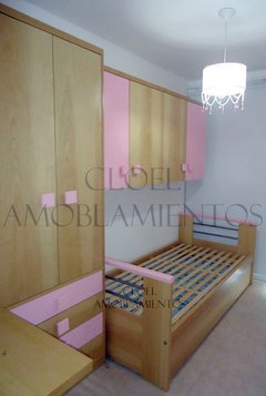 Divan EKO con Cama Carro FIJA - linea madera NATURAL O LACA. LINEA PREMIUM FABRICACION PROPIA