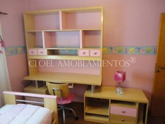 Escritorio GEMET c/ extensión y alzada - Linea madera Fabricación a pedido en internet