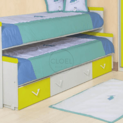 CAMA NIDO AKUARELA CON Cajonera 3 Cajones