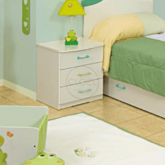 Mesa de Luz con 3 Cajones Linea Baby Store