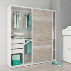 Ropero Corredera 180 con Puertas Melamina ENTREGA INMEDIATA PROMO CONTADO