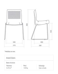 Sillas Ananá Colors - comprar online