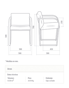 Sillón Arcos cobre - comprar online