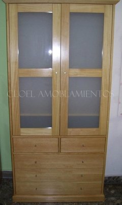 Ropero tablero vidrio ESMERILADO - linea madera o laca PREMIUM de Fabricacion Propia