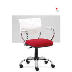 Silla Athina Base cromada sin Apoyabrazos - Cloel Muebles