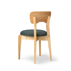 Silla Salta LV Natural con tapizado color choc x 4 un - Cloel Muebles