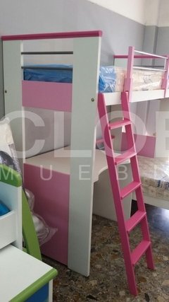 Cama rinconera alta con escritorio EKO - Linea Madera - tienda online