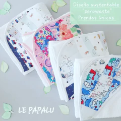 Toallon con capucha forrada super suave toalla doble felpa puro algodon - LePapalu
