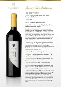 RJ Viñedos - Family Wine - Distinto Blend - comprar online