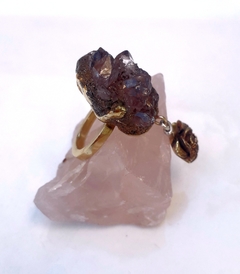 Anillo Drusa de amatista , Coleccíon Atípica - Josefina Sardi Diseño de Joyas y Accesorios