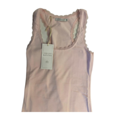 Musculosa deportiva con puntilla de algodon y lycra - comprar online