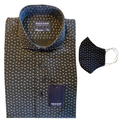 camisa estampada manga larga . - comprar online